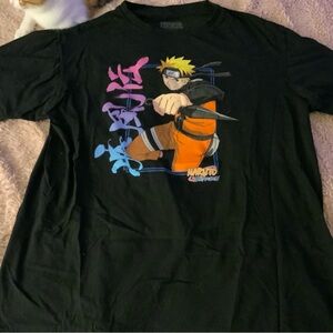 Men’s Naruto Graphic T-Shirt - Black and Orange
